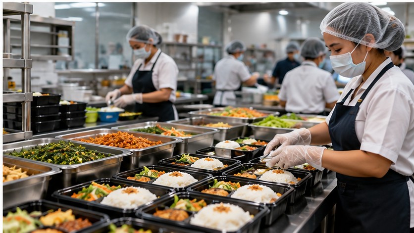 Dapur dan proses persiapan catering Dian Catering